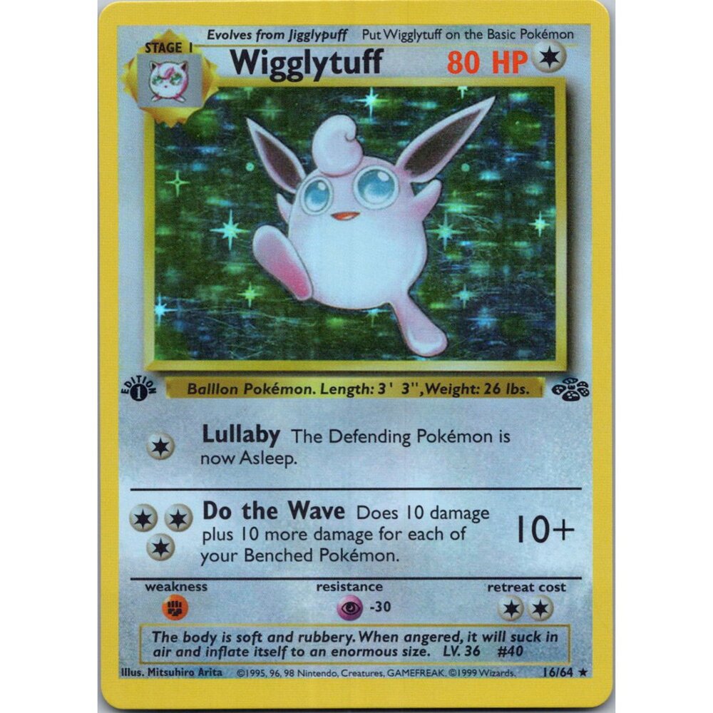 Wigglytuff Jungle 1st Edition "Reprinted"